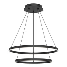 Load image into Gallery viewer, Cerchio LED Chandelier in Black (2-Tier/Large).
