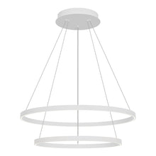 Load image into Gallery viewer, Cerchio LED Chandelier in White (2-Tier/Large).
