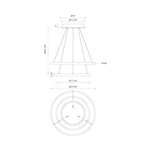 Load image into Gallery viewer, Cerchio LED Chandelier - line drawing.
