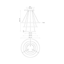Load image into Gallery viewer, Cerchio LED Chandelier - line drawing.

