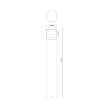 Load image into Gallery viewer, Chadworth Outdoor LED Path Light - line drawing.

