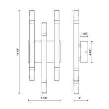 Load image into Gallery viewer, Draven LED Wall Light - line drawing.
