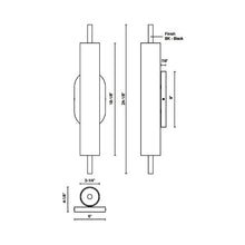 Load image into Gallery viewer, Estes Outdoor LED Wall Light - line drawing.
