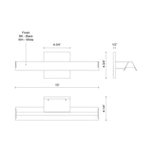 Load image into Gallery viewer, Galleria LED Picture Light - line drawing.
