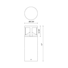 Load image into Gallery viewer, Glen Outdoor LED Path Light - line drawing.
