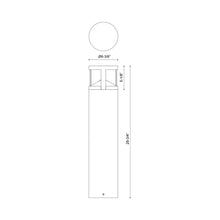 Load image into Gallery viewer, Glen Outdoor LED Path Light - line drawing.
