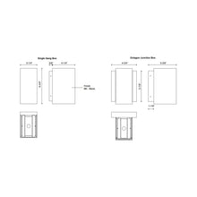 Load image into Gallery viewer, Helsinki Outdoor LED Wall Light - line drawing.

