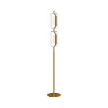 Load image into Gallery viewer, Hilo LED Floor Lamp in Brushed Gold.
