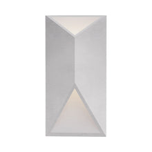 Load image into Gallery viewer, Indio Outdoor LED Wall Light in Brushed Nickel (Rectangle).
