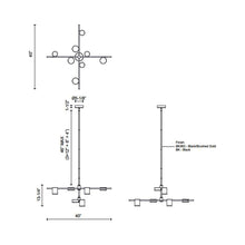 Load image into Gallery viewer, Jayden LED Chandelier - line drawing.
