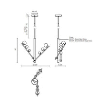 Load image into Gallery viewer, Juniper LED Pendant Light - line drawing.
