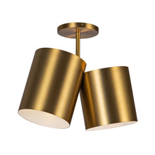 Load image into Gallery viewer, Keiko Semi-Flush Mount Ceiling Light in Brushed Gold.
