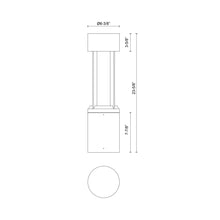 Load image into Gallery viewer, Knox Outdoor LED Path Light - line drawing.
