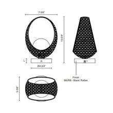 Load image into Gallery viewer, Lanai LED Table Lamp - line drawing.
