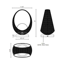 Load image into Gallery viewer, Lanai LED Table Lamp - line drawing.
