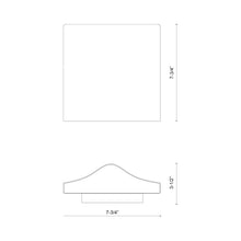 Load image into Gallery viewer, Lenox Outdoor LED Wall Light - line drawing.
