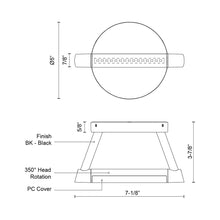 Load image into Gallery viewer, Maro LED Wall Light - line drawing.
