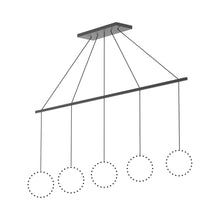 Load image into Gallery viewer, Marquee Linear Pendant Light Canopy in Black (5-Head).
