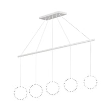Load image into Gallery viewer, Marquee Linear Pendant Light Canopy in White (5-Head).
