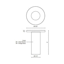 Load image into Gallery viewer, Mason LED Semi-Flush Mount Ceiling Light - line drawing.
