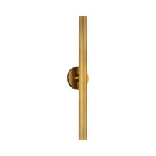 Load image into Gallery viewer, Mason LED Wall Light in Vintage Brass (24.13-Inch).
