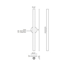 Load image into Gallery viewer, Mason LED Wall Light - line drawing.

