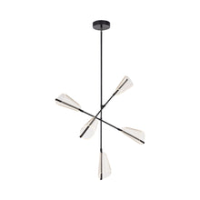 Load image into Gallery viewer, Mulberry LED Chandelier in Black.
