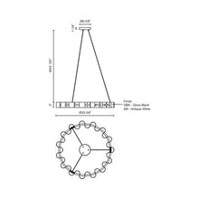 Load image into Gallery viewer, Nami LED Chandelier - line drawing.
