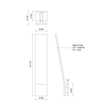 Load image into Gallery viewer, Nevis Outdoor LED Wall Light - line drawing.

