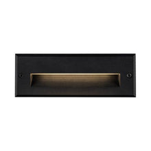 Load image into Gallery viewer, Newport Outdoor LED Recessed Wall Light in Small/Wide Horizontal/Black.
