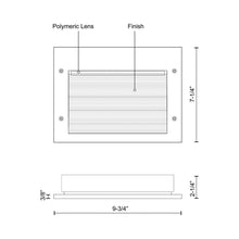 Load image into Gallery viewer, Newport Outdoor LED Wall Light - line drawing.
