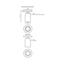 Load image into Gallery viewer, Nola Semi-Flush Mount Ceiling Light - line drawing.
