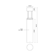 Load image into Gallery viewer, Novato Outdoor LED Path Light - line drawing.
