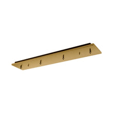Load image into Gallery viewer, Pendant Light Canopy in Brushed Gold (Rectangle/4-Head).
