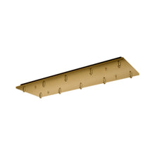 Load image into Gallery viewer, Pendant Light Canopy in Brushed Gold (Rectangle/10-Head).
