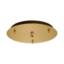 Load image into Gallery viewer, Pendant Light Canopy in Brushed Gold (Round/3-Head).
