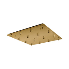 Load image into Gallery viewer, Pendant Light Canopy in Brushed Gold (Square/16-Head).
