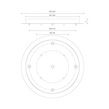 Load image into Gallery viewer, Pendant Light Canopy - line drawing.
