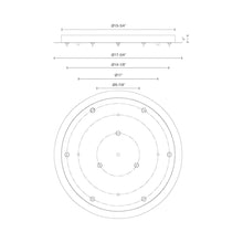 Load image into Gallery viewer, Pendant Light Canopy - line drawing.

