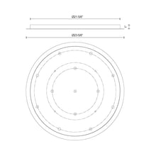 Load image into Gallery viewer, Pendant Light Canopy - line drawing.
