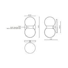 Load image into Gallery viewer, Peri Outdoor LED Wall Light - line drawing.
