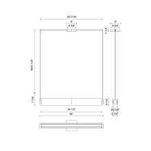 Load image into Gallery viewer, Phoenix LED Linear Pendant Light - line drawing.
