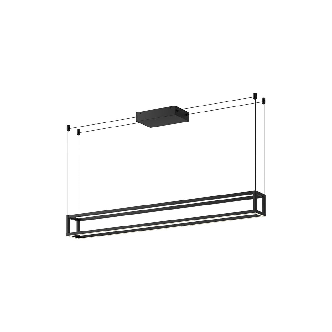 Plaza LED Pendant Light in Black (Small).
