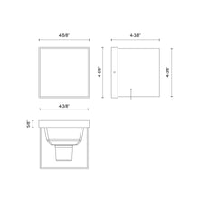 Load image into Gallery viewer, Rene Outdoor LED Wall Light - line drawing.

