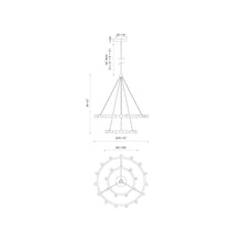 Load image into Gallery viewer, Rezz LED Chandelier - line drawing.
