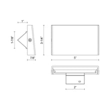 Load image into Gallery viewer, Roto Outdoor LED Step Light - line drawing.
