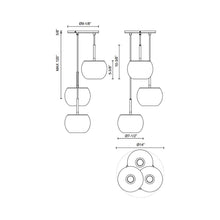 Load image into Gallery viewer, Samar Chandelier - line drawing.

