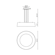 Load image into Gallery viewer, Sampson LED Pendant Light - line drawing.
