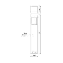Load image into Gallery viewer, Sonoma Outdoor LED Path Light - line drawing.
