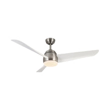 Load image into Gallery viewer, Thalia LED Ceiling Fan in Brushed Nickel/Matte White.
